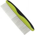 thumbnail image 1 of Pet Combs for Detangling & De-Shedding, Stainless Steel Rounded Tips Teeth 2-in-1 Design for Long & Short-haired Pets, Comfortable Non-Slip Grip Handle for Safe & Efficient Grooming, Dual Sides, 1 of 8
