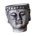 thumbnail image 3 of Maceta con cabeza de Buda, contenedor de plantas, bonsái, adorno creativo, decoración, florero, macetero para interior, escritorio, oficina y exterior Gris de piedra, 3 of 8