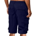 thumbnail image 2 of TQWQT Bermuda Cargo Shorts for Men Big and Tall Casual Elastic Waist Knee Length Work Shorts with 6 Pockets Navy 4XL, 2 of 5