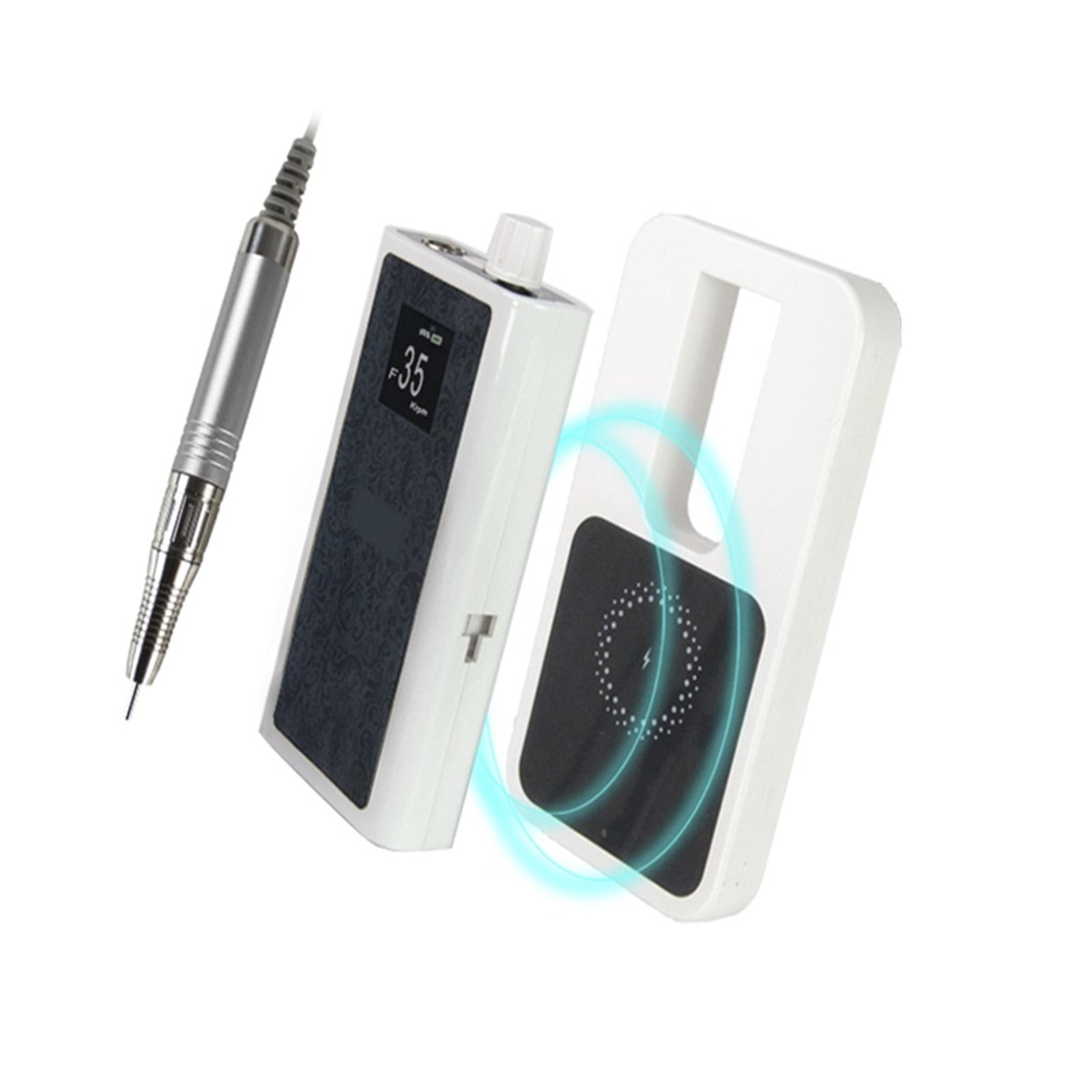35000RPM Electric Nail Drill Machine, Rechargeable Wireless Nail Polisher, Portable Manicure Pedicure Set Nail Drill
