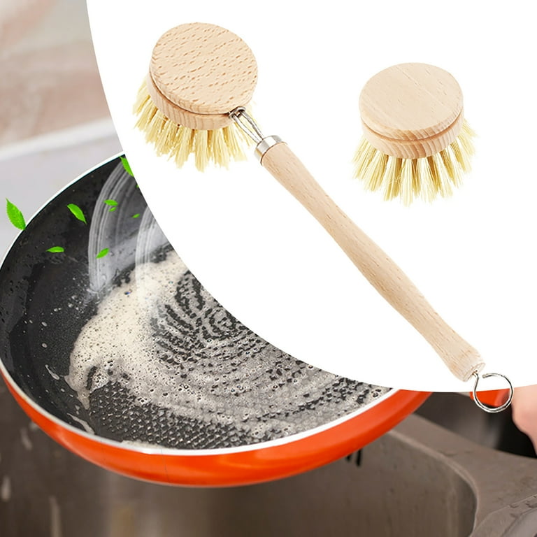 NUZYZ Dishwashing Brush Long Handle Labor-saving Beech Cleaning Brush  Houseware