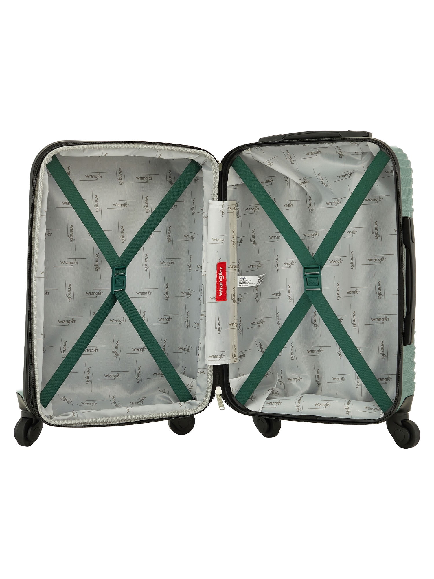 Wrangler 20-inch Expandable Hardside Carry-on Spinner Luggage, Hunter Green