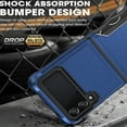 thumbnail image 6 of Compatible with Samsung Galaxy Z Flip 3 5G Case, Rugged Military Dual Layers Bumper Hybrid Shockproof Heavy Duty Protective Hard Shell for Samsung Galaxy Flip 3 Phone Cover Case,Black, 6 of 7