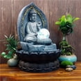 thumbnail image 4 of Estatua de Buda Colco Fuente de Agua Decoración Cascada Interior Gris, 4 of 6
