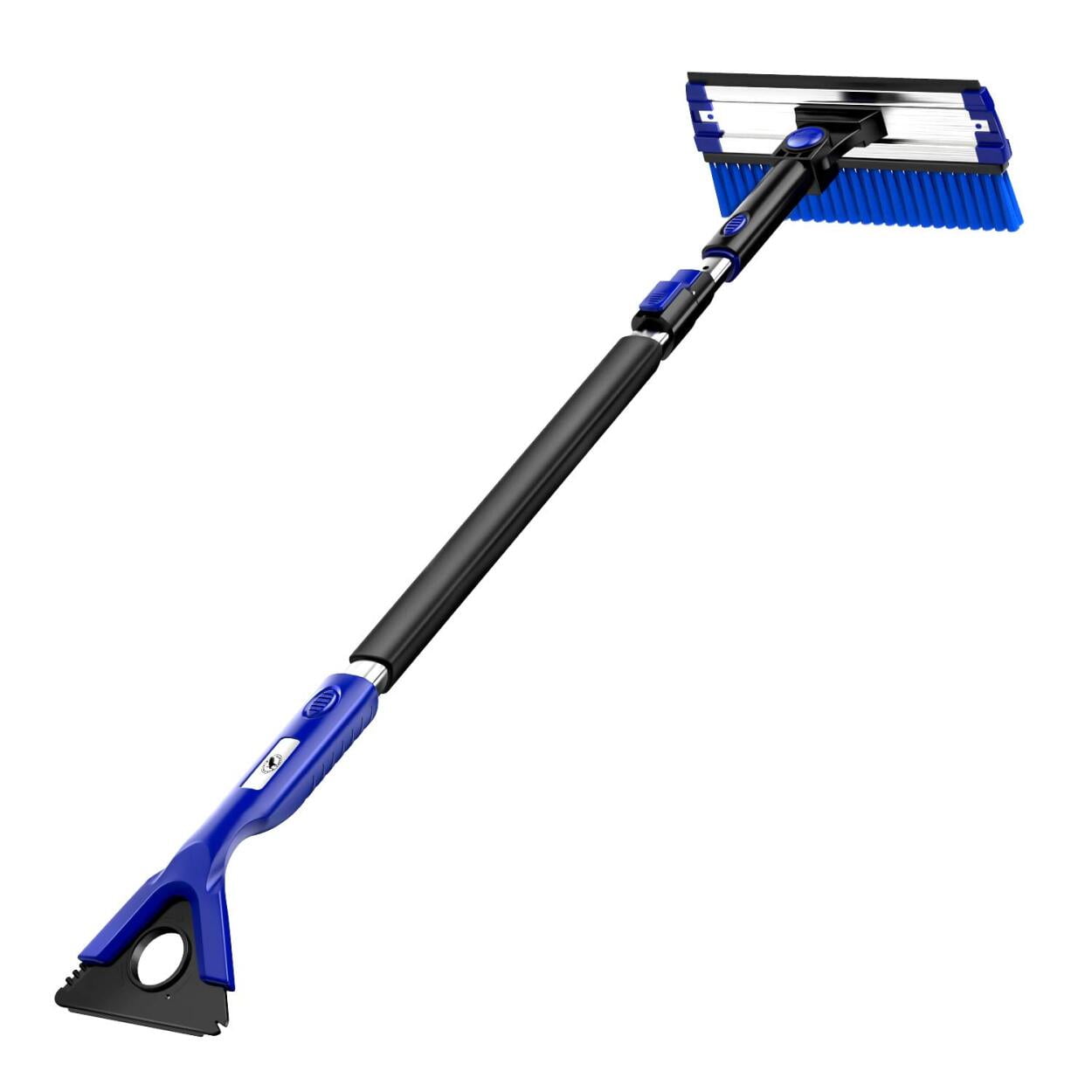 4in1 Extendable Snow Brush with Ice Scraper Squeegee Auto Snow Ice