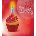 thumbnail image 3 of Ambesonne 13th Birthday Duvet Cover Sets, Cupcake 13 Art, 2-Queen, Orange Blue Red, 3 of 3