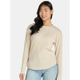 thumbnail image 2 of Time and Tru Women's Thermal Top with Long Sleeves, 2-Pack, Sizes XS-XXXL, 2 of 3