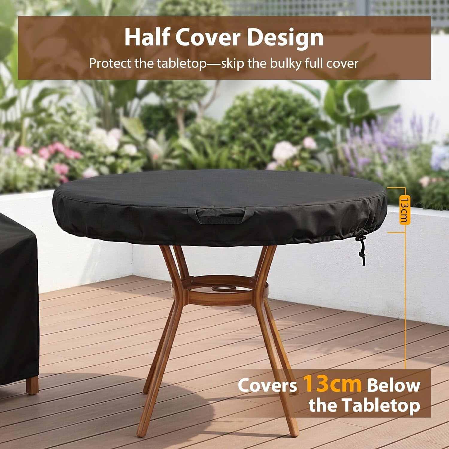 Heavy Duty Patio Table Cover, Gas Firepit Cover Waterproof Outdoor Furniture Cover
