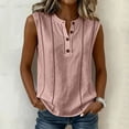 thumbnail image 3 of Womens Summer Tank Tops, Sleeveless Shirts for Women Casual Solid Color Button Down Dressy Blouses Mothers Gifts, 3 of 6