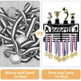 thumbnail image 5 of DIY Karate Medal Hanger Display Trophy Shelf Sports Medal Holder Trophy Display Award Display Shelf Ribbon Display Rack Metal Wall Mount Award Ribbon Display for Athletes DIY, 5 of 8