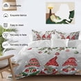 thumbnail image 3 of Gnomes Christmas Comforter Set Full Size, Xmas Balls Branches Winter Snowflake Gray Gradient Soft Bedding Set for Man Woman, 4 Pieces Duvet Cover Set with Fitted Sheet, 2 Pillowcases, 3 of 9