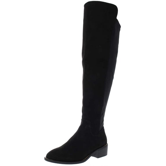 Material Girl Womens Darcell Fabric Almond Toe Knee High Fashion Boots