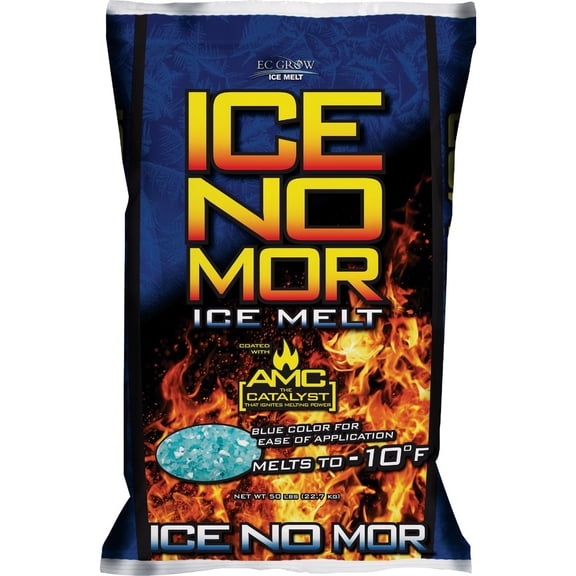 Ice No Mor Ice Melt, 50 lbs, Fast Melting, Safe on Concrete, No Residue
