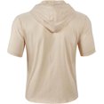 thumbnail image 4 of Button Up Shirts for Men Short Sleeve Cotton Linen Men's Hooded Shirt Casual Summer Loose Fit Beach Outfits, 4 of 6