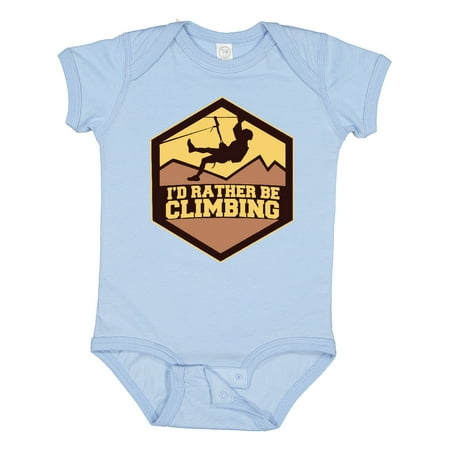 

Inktastic I d Rather Be Climbing Gift Baby Boy or Baby Girl Bodysuit