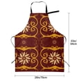thumbnail image 6 of XMXT 1 Pcs Waterproof Kitchen Cooking Apron, Golden Floral Leaf Print Adjustable Aprons for Women Men with Pockets, 6 of 9