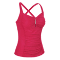 thumbnail image 4 of Hilor Women's Tankini Tops Shirred Tummy Control Swimsuits Cross Back Tankini Swimwear Tops, 4 of 6