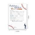 thumbnail image 3 of BASEBALL Prediction and Advice Cards - Pack of 25 - Sports Navy Blue BOY Baby Shower Games, Wishes for New Parents Mom & Dad to be Mommy & Daddy Message Little Slugger Shower Activity G900-PDAV, 3 of 4