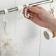 thumbnail image 5 of Estante para Toallas de Acero Inoxidable de Poste Único 48.5cm Organizador de Almacenamiento con Ventosas sin Taladro con 6 Ganchos Ajustables para Baño Cocina, 5 of 6