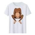 thumbnail image 2 of Tnhcen Women's Funny Cartoon Print Cotton Short Sleeve T-Shirt - Loose Fit Casual Basics Plus Size S-2XL Humorous Summer Tops, 2 of 3