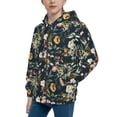 thumbnail image 2 of Kdxio Watercolor Floral Pattern Kids Boys Girls Zip Up Hoodie 3D Printed Hooded Sweatshirt Hoody Coat with Pocket 7-12 Y-Medium, 2 of 6