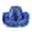 Blue, variant on VBEWZET Kids Glitter Light Up Cowboy Hat, EVA Composite Wide Brim Western Hat with Ribbon Band, Sparkly Halloween Party Stage Costume Hat Blue A