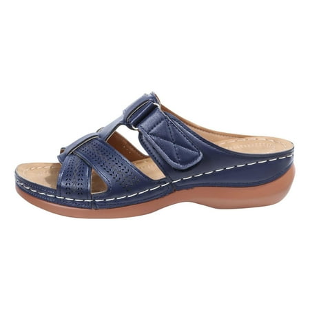 

Bohemian Flip Flops for Women Summer Beach Flat Straw Sandals Comfort Slip-Ons Slippers Shoes