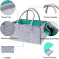 thumbnail image 5 of Baby Diaper Storage Basket, Portable Changing Table Storage Basket, Felt Gift Basket for Newborns Gray, 5 of 5