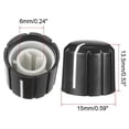 thumbnail image 5 of 200Pcs 15X13.5mm Plastic Potentiometer Rotary Knob for 6mm Diameter D Type Shaft Guitar Volume Knob., 5 of 5
