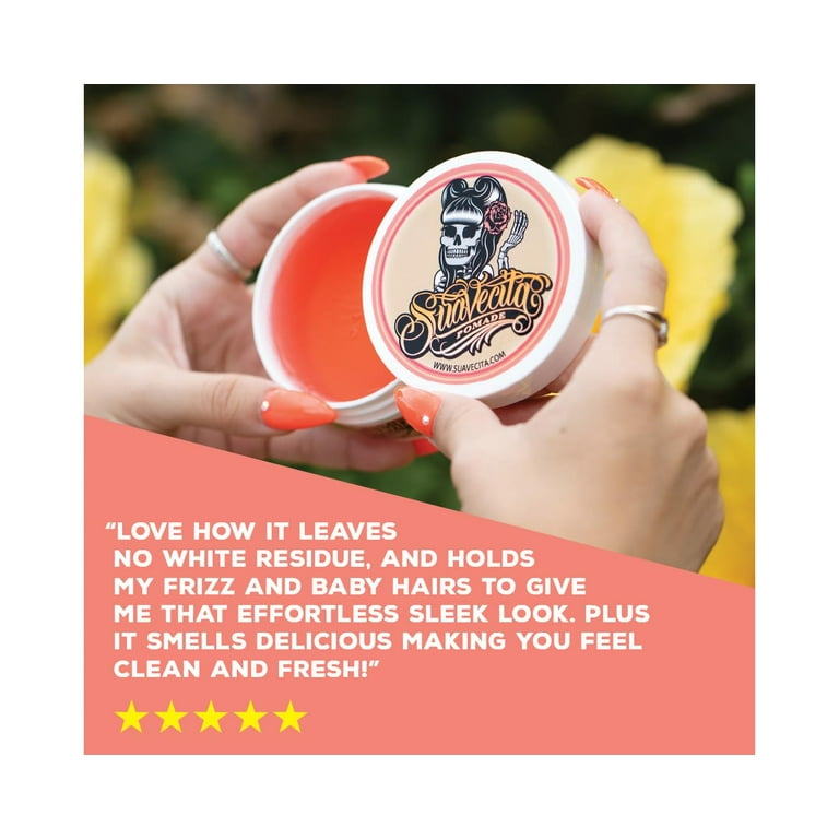 Suavecita Pomade for Women 4 oz Water Soluble Medium Shine Medium