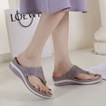 thumbnail image 4 of LEEYNEER Women Sandals Clearance 2023! Women‘s Flip-Flops with Arch Support Sandals Plus Size Lightweight Retro Shoes Massage Flip-flops Soft Bottom Wedge Slippers Non-Slip, 4 of 6