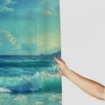thumbnail image 3 of Orinice Palm Tree Waves Beach Bathroom Decor Set with Hooks, Colorful Luxurious Graphic Print Polyester Fabric Fashion Shower Curtain for Home Bathtubs Decoration 60x72, 3 of 7