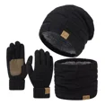 thumbnail image 1 of ZHAOCHENG Gorro Unisex F Glove, Bufanda Y Forro Polar De Invierno, Negro, 1 of 3