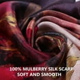 thumbnail image 6 of Womens Horse & Carriage Silk Square Silk Long Mulberry Scarf, 6 of 6