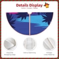 thumbnail image 4 of Daiia Beach with Palm Trees Drawing Merry Christmas Tree Skirt , Xmas Large Lace-up Tree Skirt, Santa Snowflakes Rustic Home Decorations New Year Party Farmhouse Decor-36", 4 of 7
