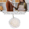 thumbnail image 2 of Natural Abalone Shell Pendant Handcrafted 3-Layered Flower Seashell Jewelry Necklace Decoration for Women, Elegant White Blossom Dress Accessories, 10.0 x 7.0 in / 25.4 x 17.8 cm, 2 of 9