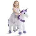 thumbnail image 1 of PonyCycle Ride-On Unicorn Toy for Kids, No Battery Riding Toy with Hand Brake, Indoor Outdoor Use, Ages 3–4, Purple, E313, 1 of 5