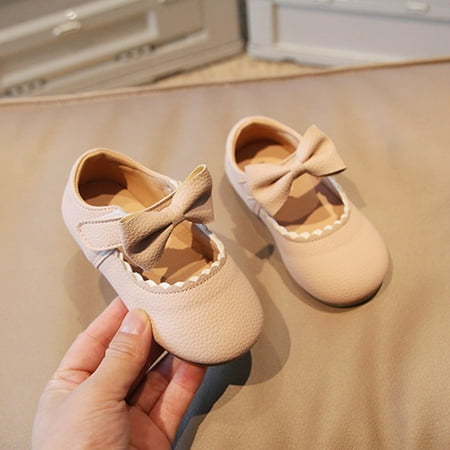 Cethrio Dress Shoes for Girls  School Birthday Wedding Flats Princess Shoes Pink Size 4.5 Toddler