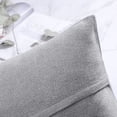 thumbnail image 6 of Phantoscope Farmhouse Series Cotton Blend Decorative Throw Pillow with Single Button, 22" x 22", Light Grey, 1 Pack, 6 of 7
