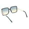 thumbnail image 4 of Classic Womens Butterfly Rectangle Oversize Fashion Sunglasses Black - Green Yellow, 4 of 4
