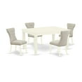 thumbnail image 2 of East West Furniture Dining Room Set Linen White, WEGA5-WHI-35, 2 of 6