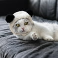 thumbnail image 5 of Cute Cat Costume - Warm Bear Hat, Suitable For Small Pets, Party And Photo Shoot Outfit (7.87 Inches, Black And White), 5 of 6