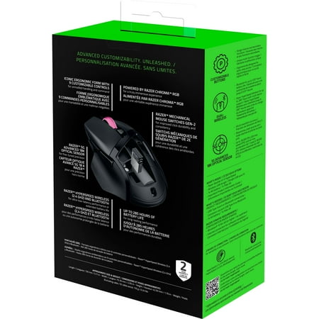 Razer - Basilisk V3 X HyperSpeed Customizable Wireless Gaming Mouse - Black