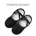 thumbnail image 6 of Stelle Ballet Slippers Cancas Leather Soles Ballerina Dance Shoes Flats for Girls,Black, 6 of 7