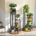 thumbnail image 5 of Tribesigns 4-Tier Plant Stand, 41" Indoor Tall Wood Plant Shelf Holders, Brown, 5 of 7