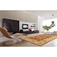 thumbnail image 2 of Pasargad Home Agra 10' x 14' Hand-Knotted Lamb's Wool Coral/Ivory Rug - All Ages, Indoors, 2 of 3
