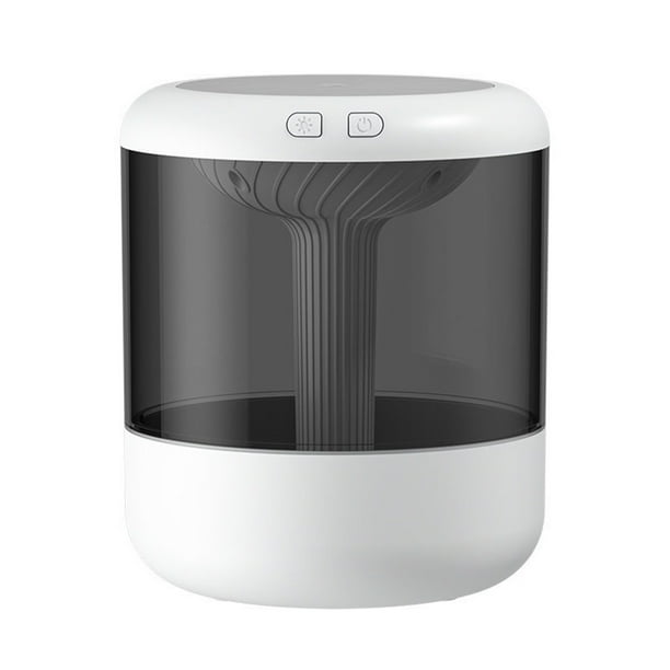Naiovety Humidificador de aire 1.2L 2 Gear Room Oficina Hogar Difusor de con luz nocturna Sonic Gran capacidad Portable Mist Maker Humidificadores Blanco