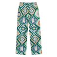 thumbnail image 2 of FORMRS Kids Pajama Pants with Pockets Size 13-14Y Boys Lounge Sleep Bottoms, Green Geometric Flowers, 2 of 8