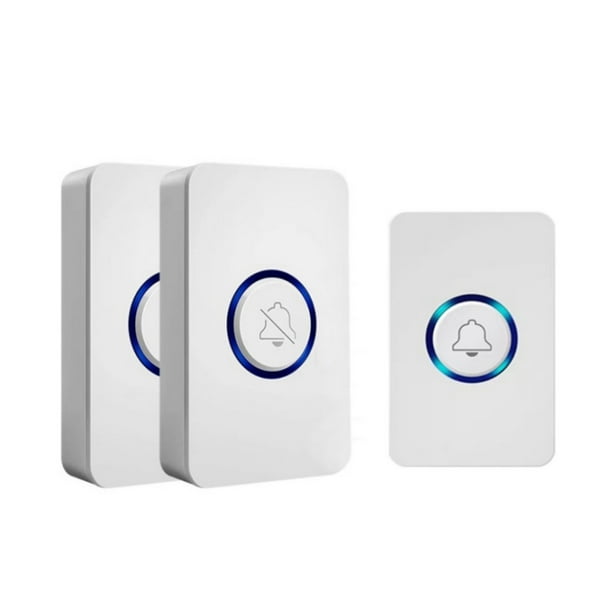 Timbre inalámbrico Pisexur Electronics para hombres, 1 botón, 2 receptores, amplio alcance, control remoto, hogar inteligente, timbre inalámbrico, electrónica para niños, organizador de electrónica