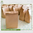 thumbnail image 3 of AME D'ESSENCE (#3-100 pc) Kraft Brown Paper Bags Reusable Grocery Bags Great Gift Bag Recyclable Shopping Bags Lunch Snack Bags Size 4.7" L x 2.7" W x 8.5" H, 3 of 8